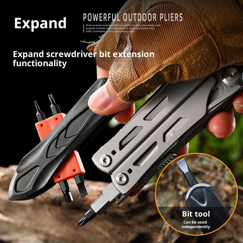 Nuevo alicates multifuncionales de proceso de perforación de precisión, alicates portátiles de herramientas totalmente de acero inoxidable para acampar al aire libre - imagen 3