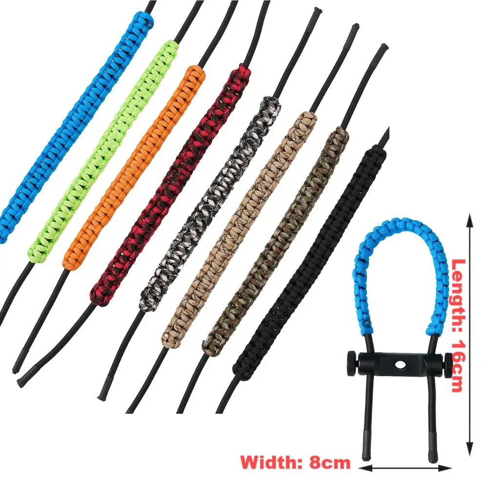 Arco de tiro con arco de 8 colores, eslinga de muñeca, arco de competición compuesto, cuerda de nailon trenzada ajustable para tiro con arco, accesorios de caza - imagen 2