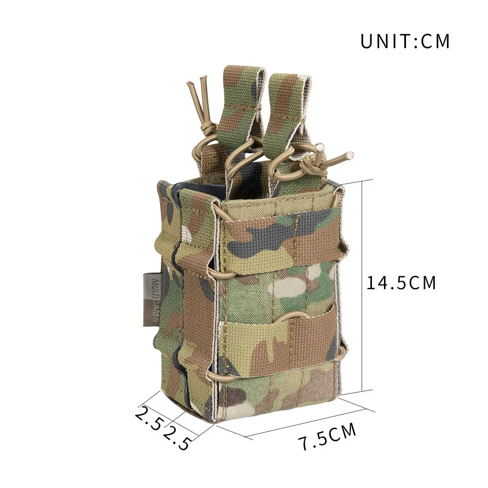 Bolsa táctica Molle doble para revistas, bolsas para revistas M4 M14 M16, herramienta para caza al aire libre, soporte para cintura Mag, bolsa para Radio Airsoft - imagen 2