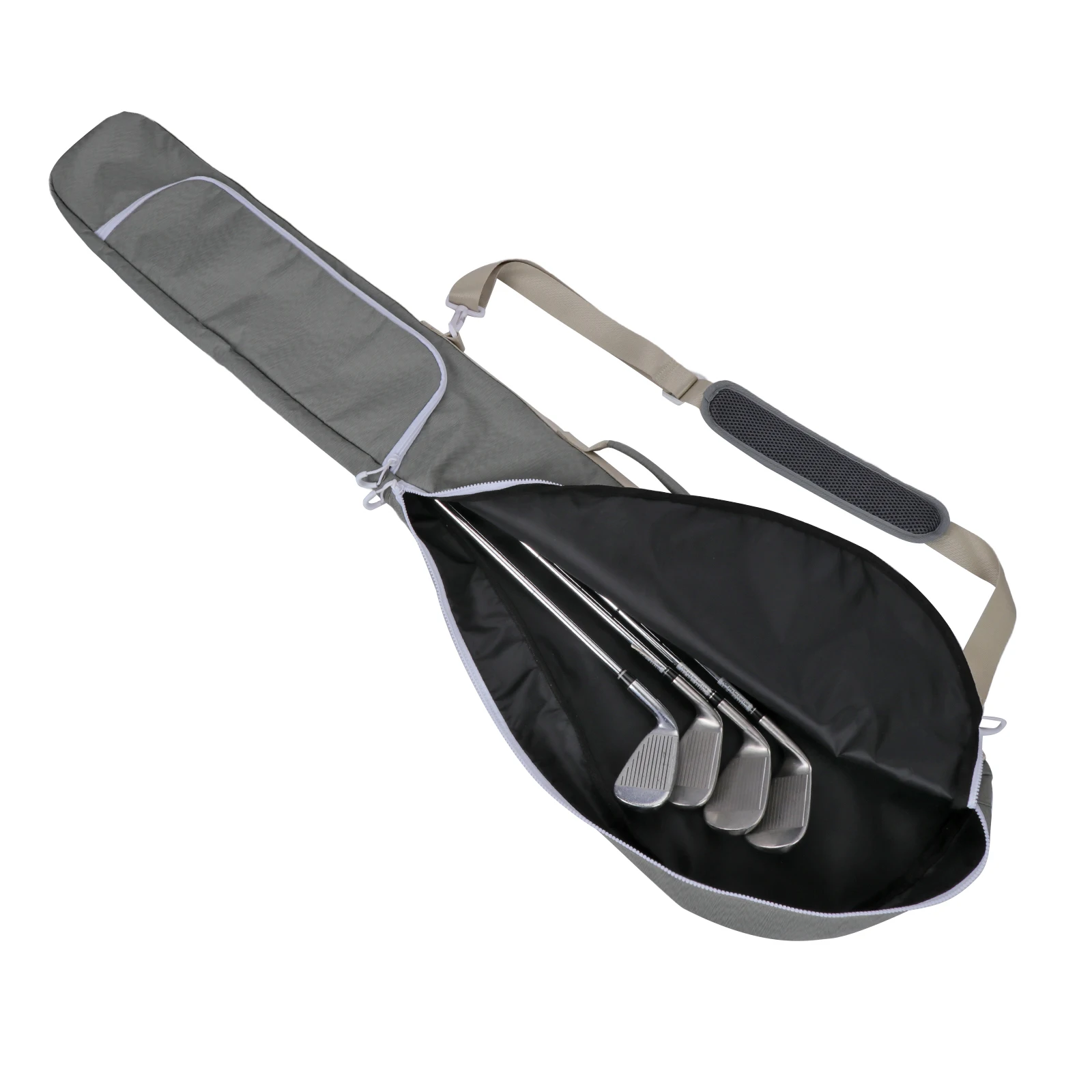 Tourbon Bolsa de golf de nailon para transporte cómodo, bolsa para palos de golf, bolsa de almacenamiento duradera para domingo, bolsa de viaje pequeña para campo de conducción, impermeable - imagen 5