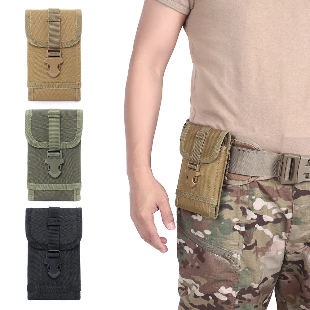 Bolsa táctica Molle para exteriores, riñonera para teléfono móvil para hombre, accesorios para acampar y cazar, riñonera con cinturón, paquete EDC deportivo de utilidad - imagen 5