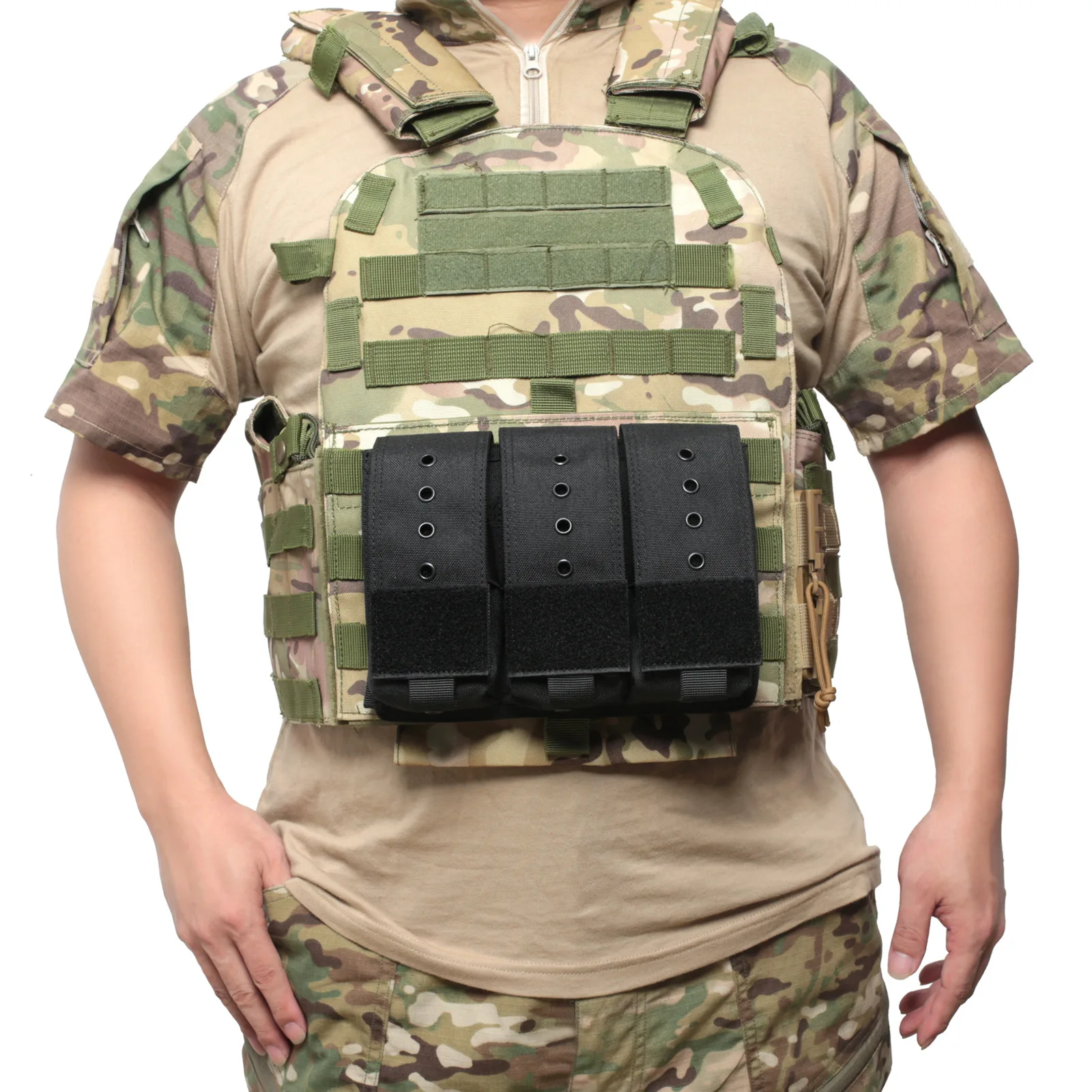 Bolsa Triple Mag AR15 M4, bolsa para revistas de 5,56mm, soporte para revistas de Rifle, bolsa para cartuchos de munición, bolsa táctica de caza