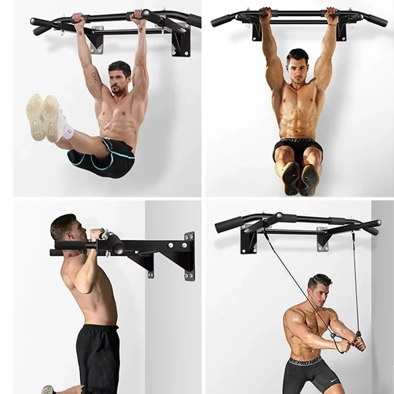 Barra de dominadas montada en la pared para puerta, barra de dominadas reforzada con agarre, equipo de ejercicio de gimnasio en casa para entrenamiento de espalda y núcleo