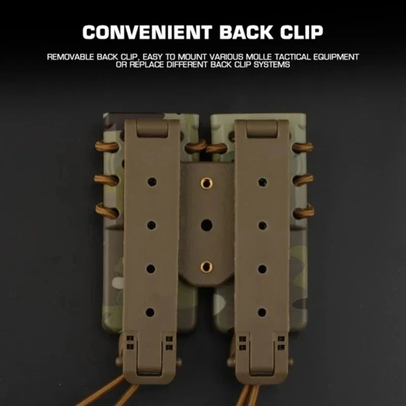 ERQYGRA revista táctica caza urbana larga doble Quick Pull Mag bolsa Molle accesorios de sistema al aire libre CS riñonera funda - imagen 3