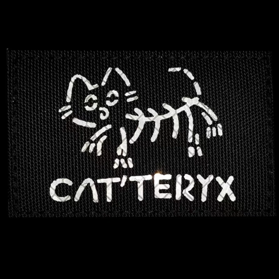 Parches reflectantes de gancho y bucle, insignia de moral táctica, Parche de creatividad para ropa, apliques de mochila, esqueleto, gato, perro, IR - imagen 3