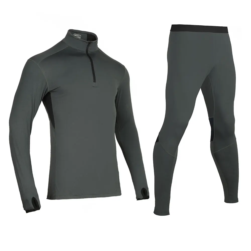Emersongear, traje cálido transpirable con cremallera, ropa interior térmica de invierno, camisas cálidas, conjunto de pantalones, Tops, pantalones, senderismo al aire libre, Camping - imagen 2