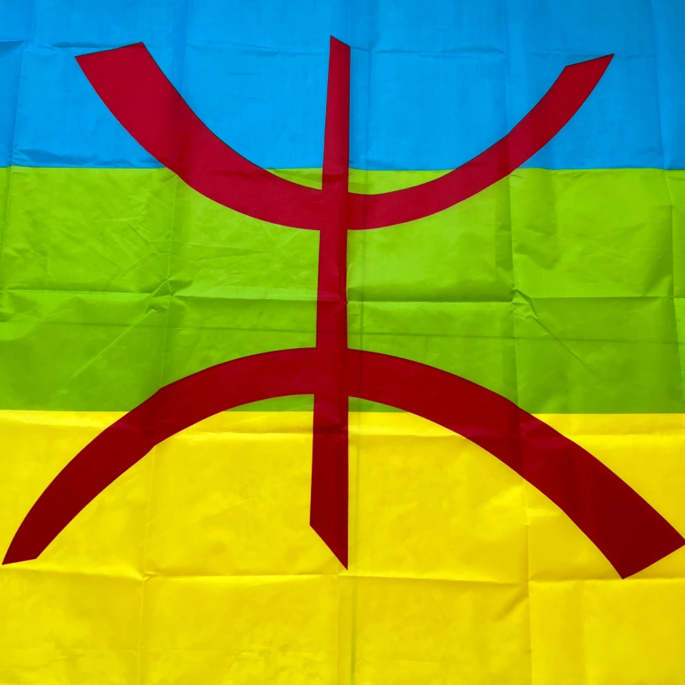 Bandera bereber 90*150cm bandera bereber poliéster de alta calidad colgante bandera del norte africano bandera amazigh para la bandera decorativa al aire libre del hogar - imagen 3