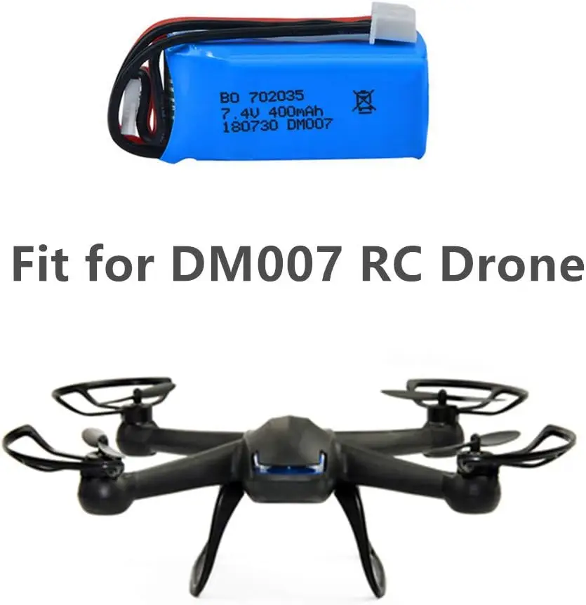 7.4V 400mAh 2S 702035   Batería Lipo XH2.54 enchufe con cargador USB para DM007 RC avión Quadcopter Drone helicóptero piezas de juguete - imagen 3