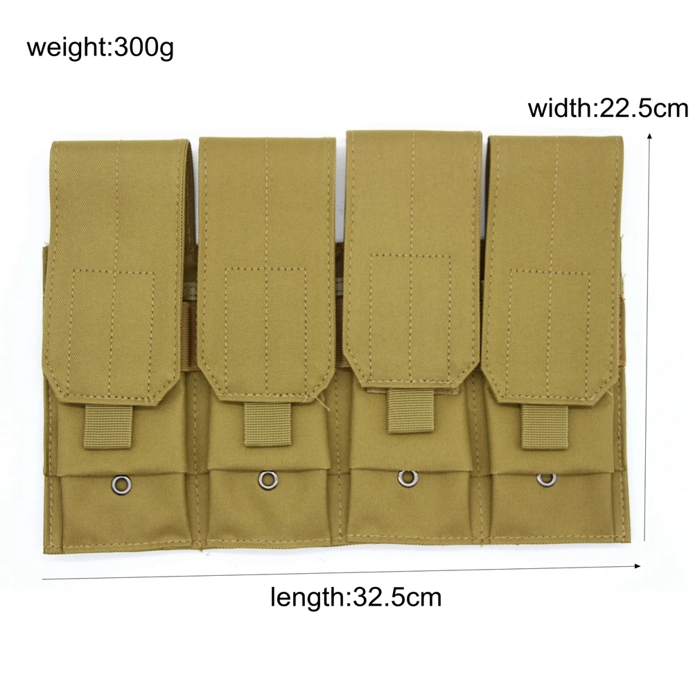 5,56 M4 cuatro cartuchos bolsa individual doble para revistas para M6 AR M4 AR15 Rifle pistola Mag bolsa Molle bolsa chaleco accesorio - imagen 4