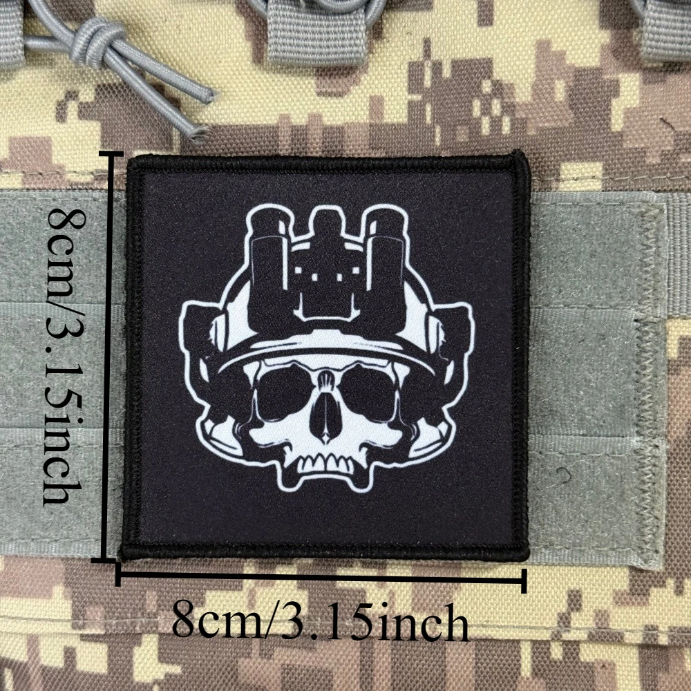 Parche táctico calavera NVG GPNVG-18 visión nocturna con velcro - imagen 2