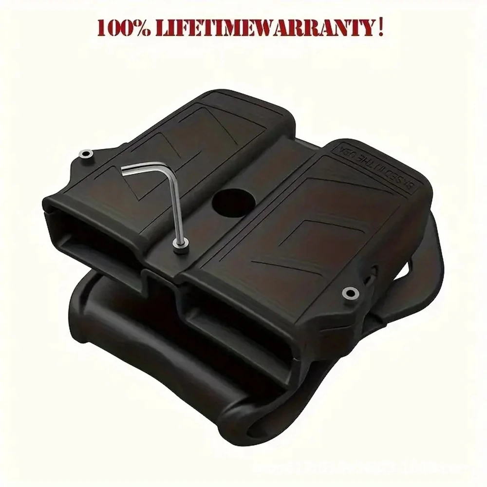 9mm 10mm.40.45 bolsa doble para revistas cintura de liberación rápida G17 funda para revistas cinturón táctico funda Mag - imagen 3