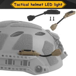 Luz tactica para casco con riel modular y linterna IR roja integrada