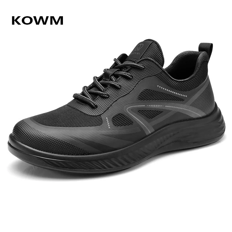 KOWM zapatos de senderismo para hombre, zapatos deportivos transpirables para exteriores, zapatos ligeros de trekking todoterreno, zapatillas informales de malla para caminar y correr - imagen 2