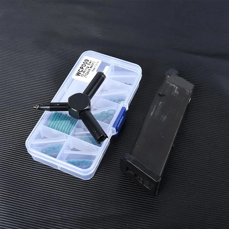 WADSN-Juego de juntas tóricas de goma de flúor para revistas tácticas Airsoft, junta de sellado de anillo de silicona plano verde, llave de válvula de Gas para GBB Gloc1719P1 - imagen 5