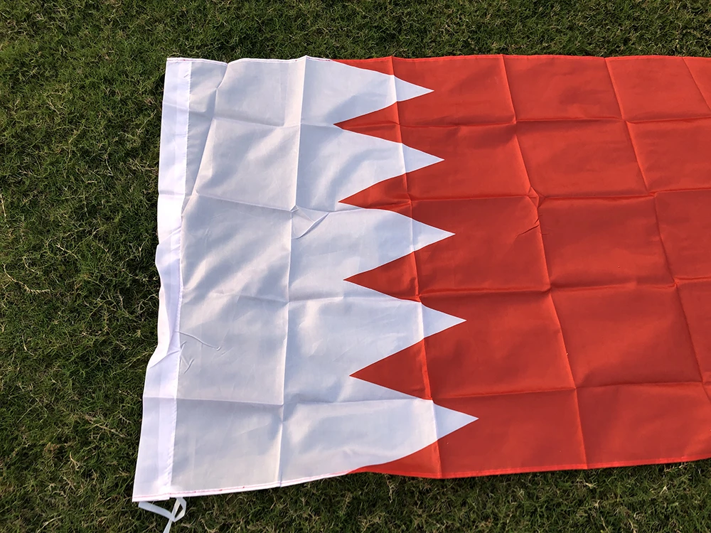 SKY FLAG-Bandera Nacional de Bahréin para decoración del hogar, cartel colgante de poliéster, 90x150cm - imagen 3