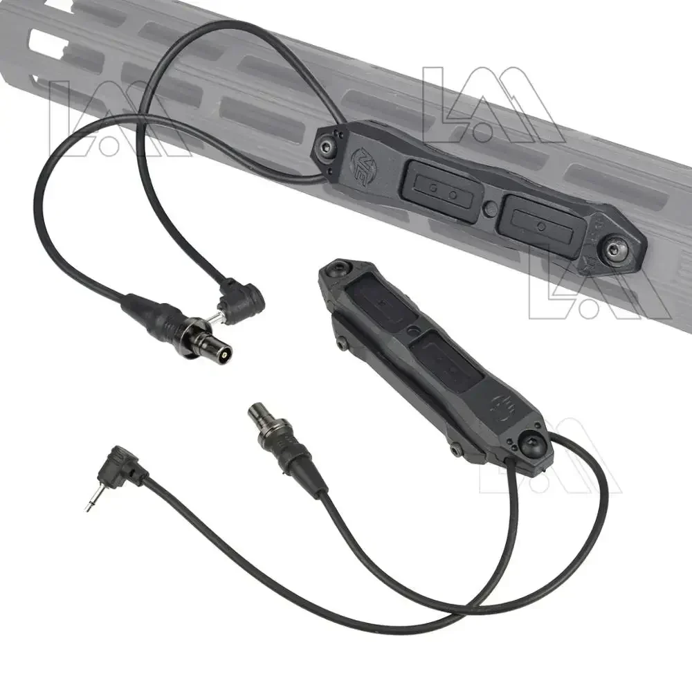 Botón de presión de interruptor doble remoto táctico para PEQ-15 PEQ-16 DBAL-A2 Surefire M300 M600 para riel Keymod m-lok de 20mm - imagen 2