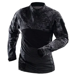 Nuevas camisas de senderismo para hombre, ropa táctica provenzada, uniforme de caza CP, traje de caza Airsoft de camuflaje, ropa de trabajo transpirable