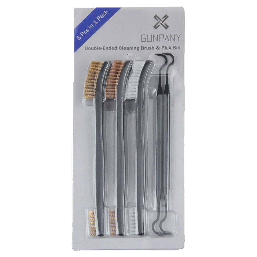 Óptica vectorial, cepillo de alambre de acero de doble extremo y juego de selección de nailon, Kit de limpieza de pistola de caza Universal, herramienta de limpieza de pistola de Rifle táctico - imagen 2