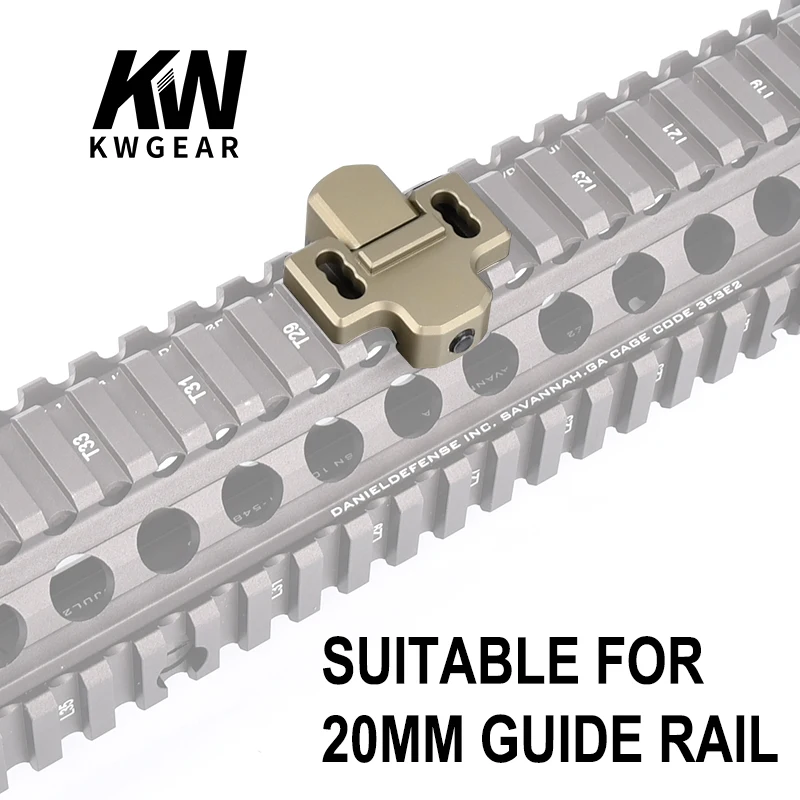 Montaje de explorador en línea Picatinny WADSN Tactical M600 M300, Base de linterna, luz para arma, 20mm, riel Picatinny AR15 Airsoft, accesorios - imagen 2