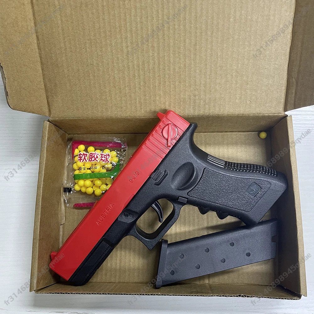 Pistola de juguete Manual G17, revista inferior con láser, pistola de balas suaves Airsoft, deportes al aire libre, arma de juego CS para regalo de niños - imagen 3