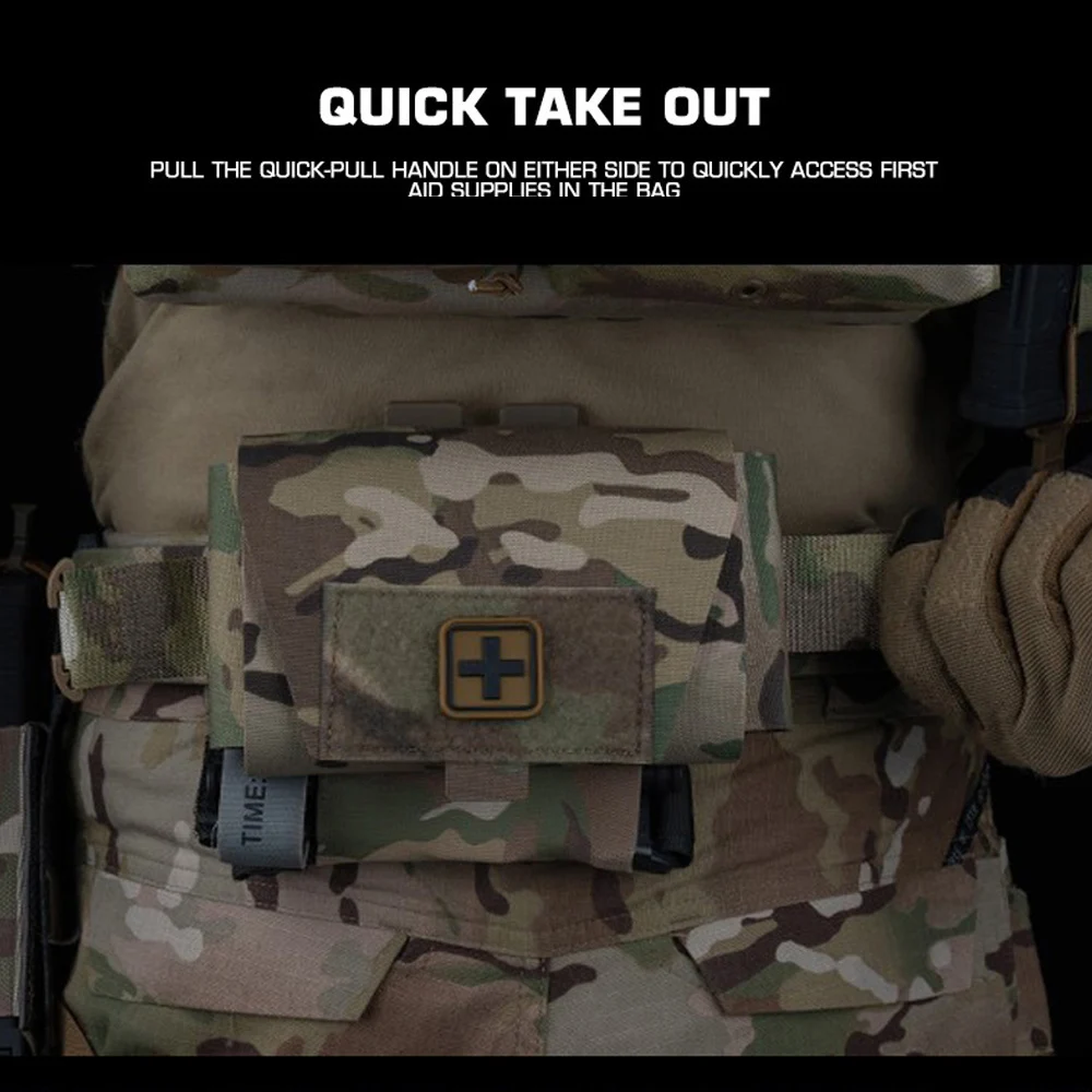 Bolsa médica táctica V2 liberación rápida MOLLE para cinturón combate - imagen 5