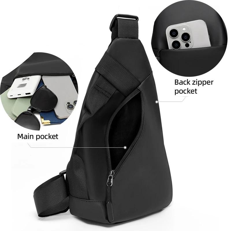 Bolso cruzado para hombre, bolsa de pecho para ciclismo al aire libre, senderismo, Fitness, gimnasio, bolsas de almacenamiento deportivas, bolso de hombro grande para entrenamiento de viaje y escalada - imagen 5