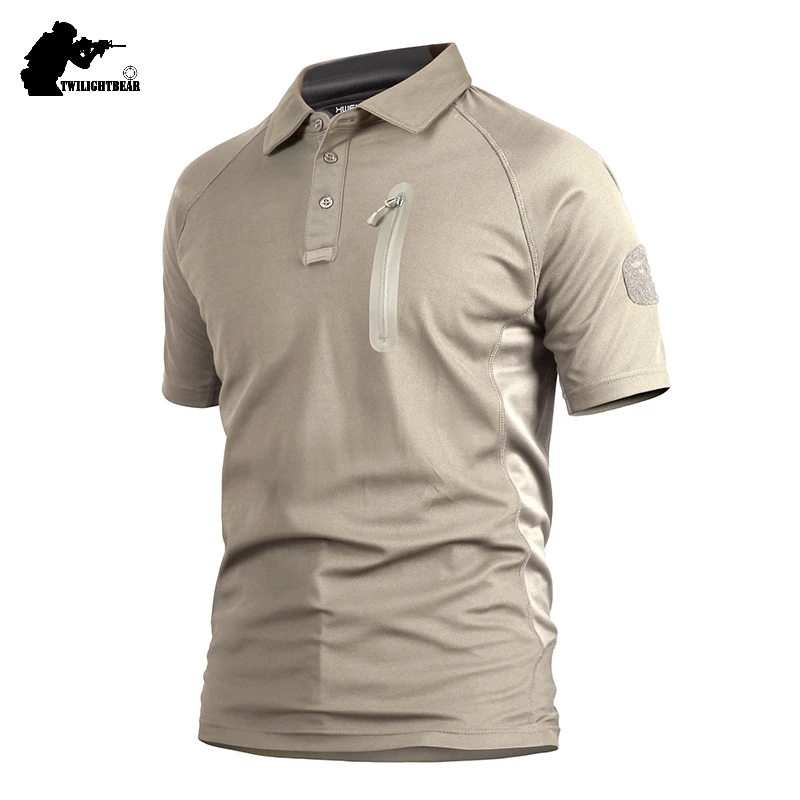 Polos de verano para hombre, camisas tácticas de camuflaje Airsoft de secado rápido de manga corta, ropa para hombre, camisetas para acampar y cazar al aire libre A2F25 - imagen 4