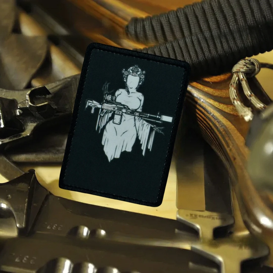 Parche táctico moral "Gun Buster" y hebilla de nailon, parches de gancho y bucle impresos, insignia militar, brazalete del ejército, pegatina para mochila - imagen 5