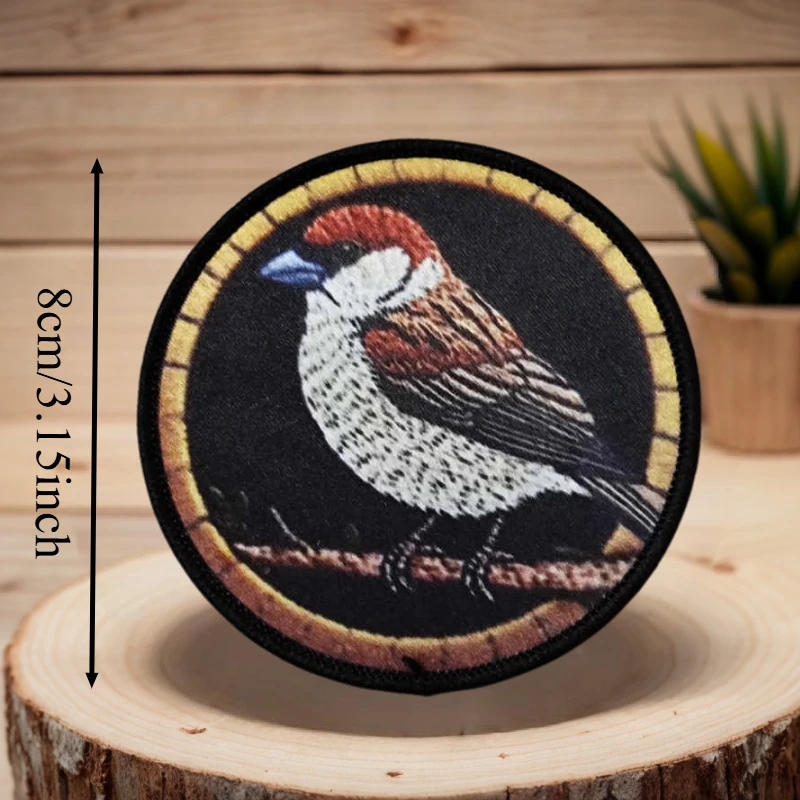 Parches tácticos de aves con velcro para gorra, mochila - imagen 3