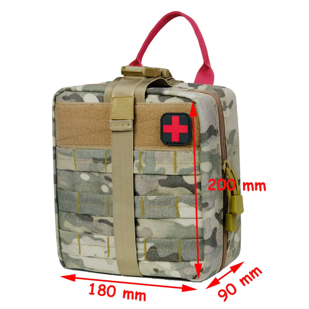 Botiquín de primeros auxilios médico, bolsa con parche, bolsa IFAK de supervivencia, estuche con gancho, equipo MOLLE EDC, caza Airsoft - imagen 2