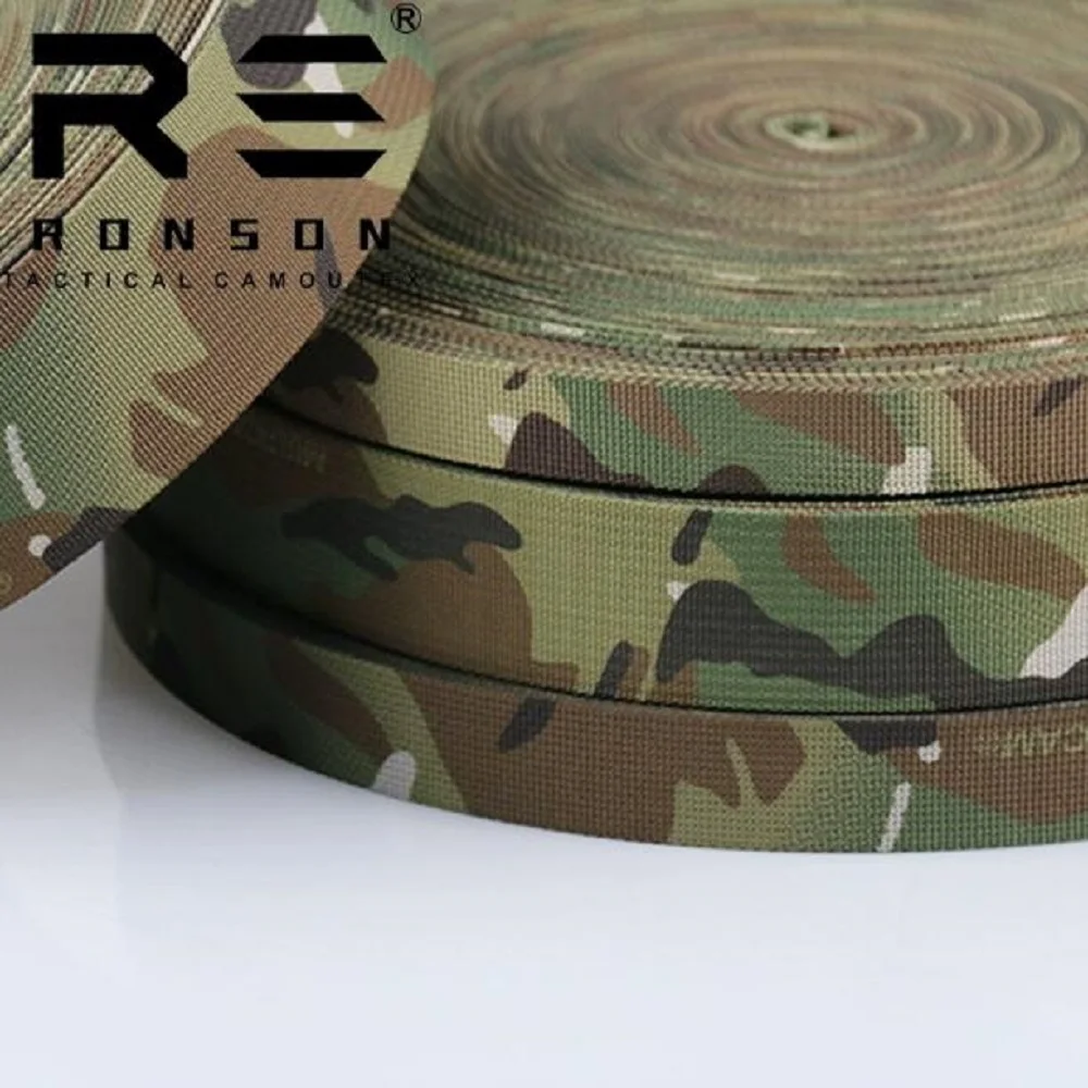 Chaleco deportivo de camuflaje MC para exteriores, cinturón de mochila con cinta impresa MOLLE, 10m, 5m