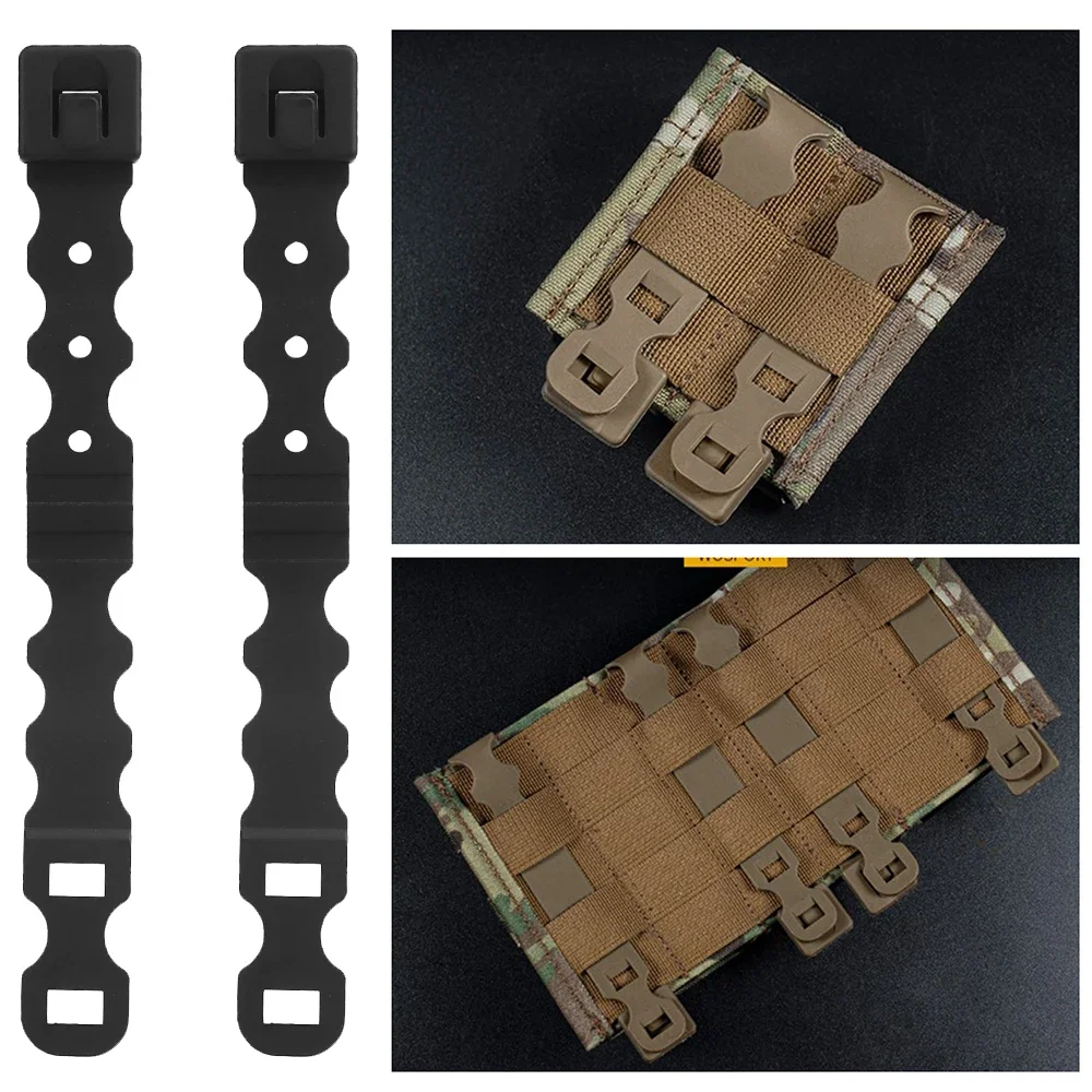 Sistema táctico Molle, Clips de malicia, Clips Molle cortos/medianos/largos, correa de fijación para bolsa de revistas, bolsas tácticas, 4 Uds. - imagen 5