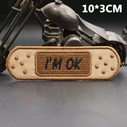 Parche táctico "I'm OK" – Elástico con velcro para ropa y mochila