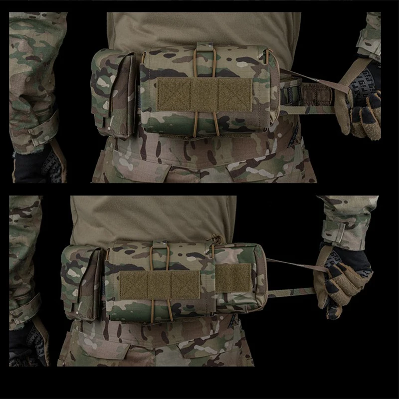 Bolsa táctica para botiquín de primeros auxilios MOLLE, bolsa de almacenamiento de extracción Horizontal de despliegue rápido, bolsa médica, riñonera de seguridad de supervivencia - imagen 3