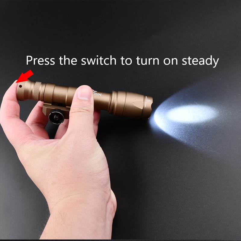 Linterna táctica WADSN SF M300 M600 510/600Lumen, luz de exploración de arma LED AR15, accesorios de pistola de caza Airsoft para riel de 20MM - imagen 4