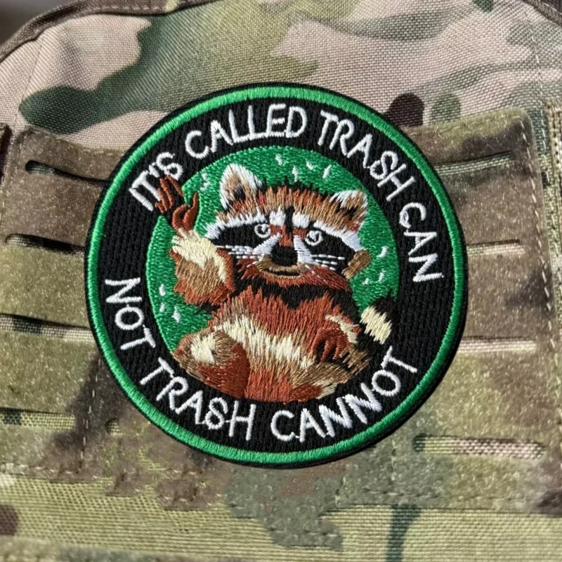 Parche bordado de mapache militar (animal) para ropa, gancho para ropa, insignia de moral táctica, parches, pegatina para mochila, brazalete - imagen 2