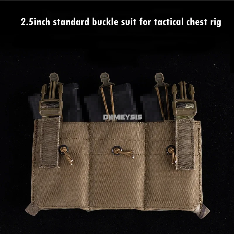 Bolsas tácticas Triple para revistas con hebilla G Molle tiro Paintball CS Mag bolsas chaleco de caza bolsa portadora de revistas - imagen 5