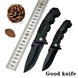 Cuchillo plegable EDC de acero inoxidable práctico para caza y pesca
