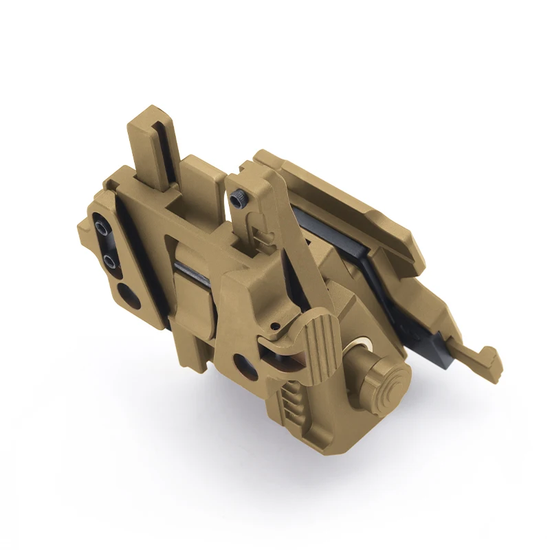 Montaje táctico NVG para casco, accesorio de perfil bajo, abatible hacia arriba, para PVS-14, PVS-18, zapato de cola de Milano ajustable y montaje en seis posiciones - imagen 5