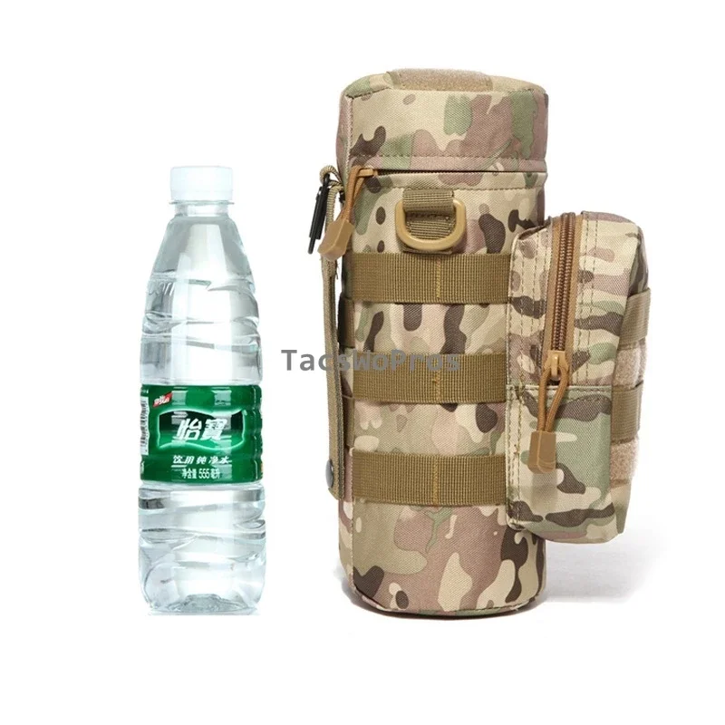 Bolsa táctica para botella de agua Molle, soporte para bolsa para viajes al aire libre, Camping, senderismo, ciclismo, pesca, caza, soporte para botella de agua y hervidor - imagen 4