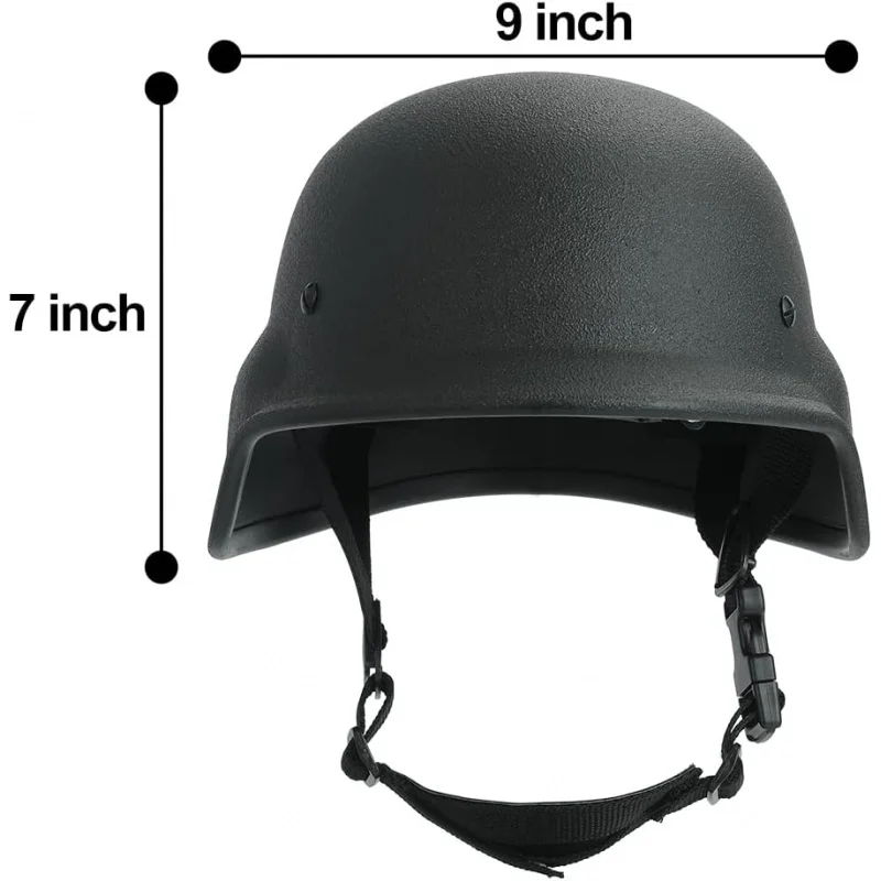 Casco táctico de acero para exteriores, equipo de cabeza de combate, armadura, protección de juego de guerra M88 - Tamaño: 56 ~ 60 cm, negro - imagen 4