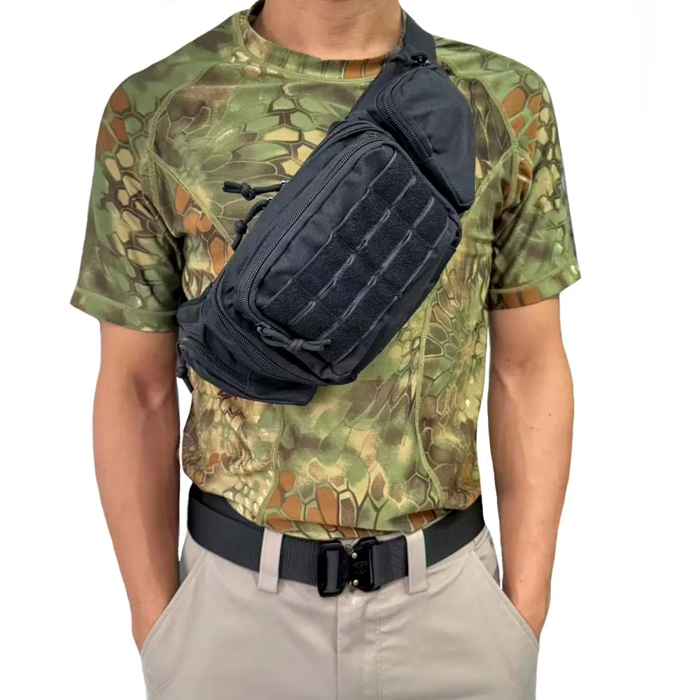 Riñonera táctica oculta con funda para pistola y bolsa para revistas, tela Oxford duradera, cierre de cremallera, diseño clásico - imagen 5