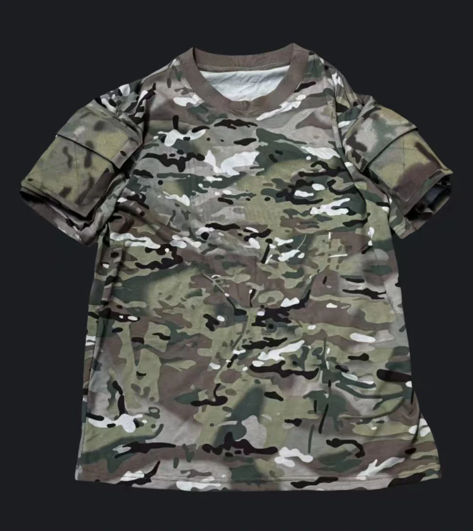 Camisa de manga corta anti roja de algodón de punto táctico al aire libre - imagen 4