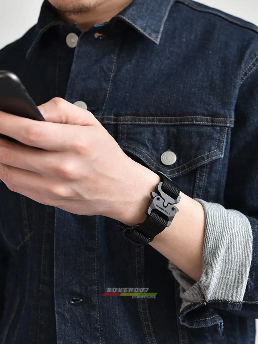 Pulsera de viento funcional para hombre y mujer, brazalete de diseño de nicho de moda, oscuro, fresco, pareja - imagen 3