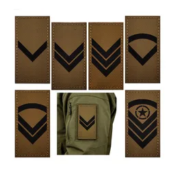 Parche bordado táctico reflectante IR insignia de rango para uniforme