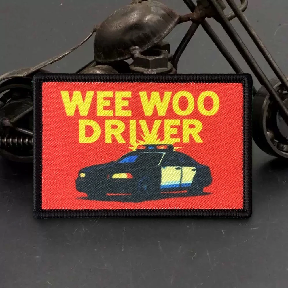 Parches tácticos WEE WOO DRWER, parche divertido de gancho y bucle, insignia militar, brazalete, pegatinas para mochila - imagen 4