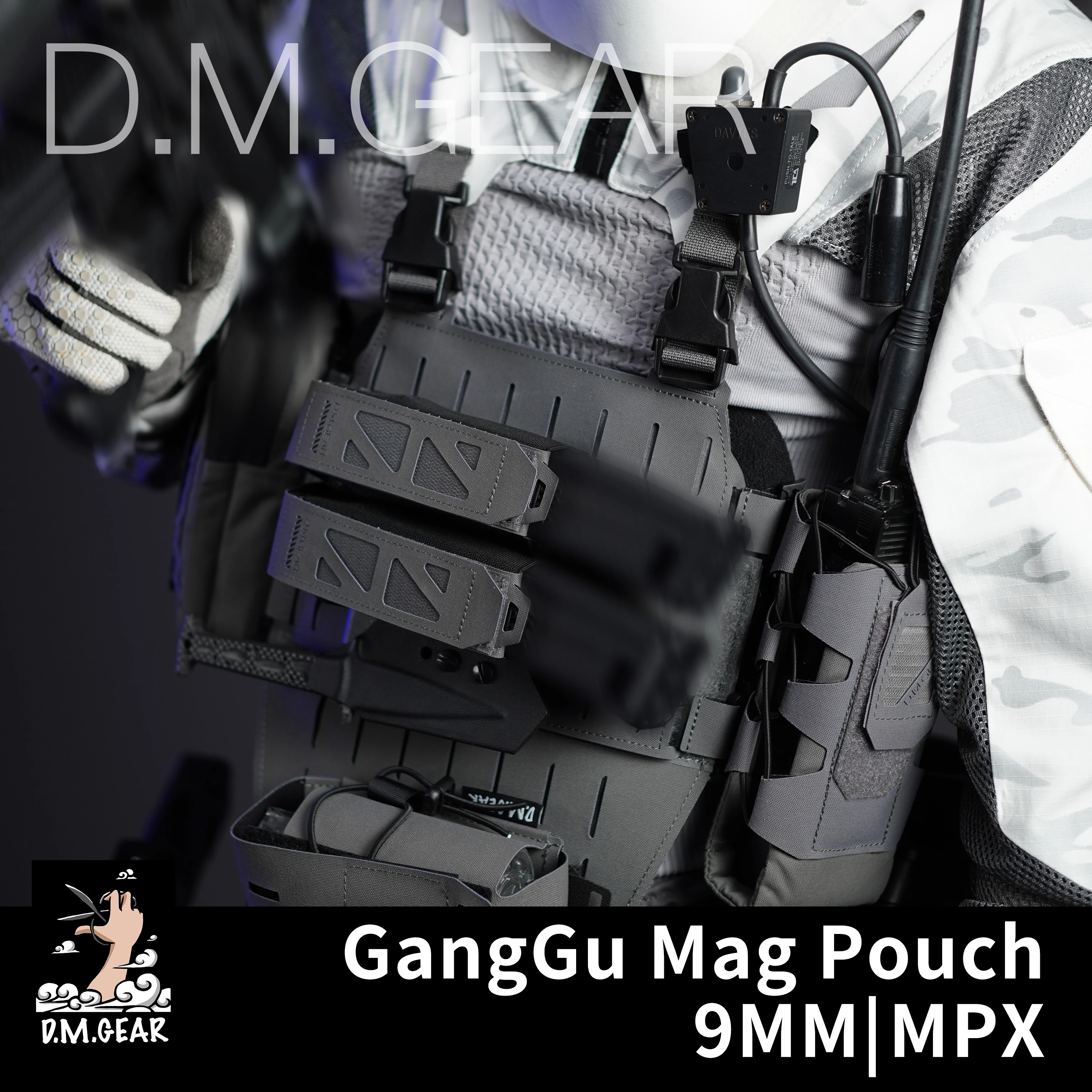 Bolsa para revistas MOLLE de 9mm, porta revistas Airsoft, accesorios, bolsa táctica, equipo de caza al aire libre