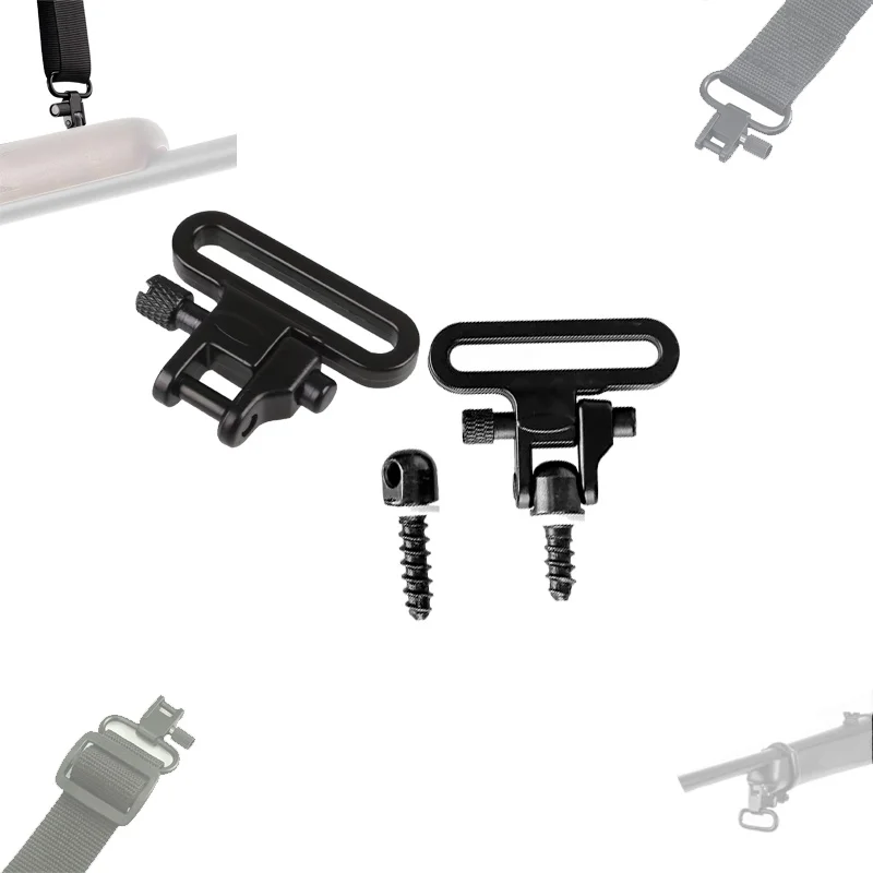Accesorios universales para eslinga tradicional de dos puntos, soportes con cerradura triple, 2 uds. De giratorios y 2 uds. De tornillos de madera, accesorios para pistola de juguete de caza