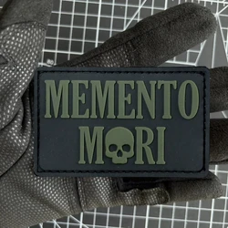 Parche táctico PVC calavera Memento Mori para ropa militar y outdoor