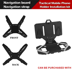 Soporte para teléfono con chaleco táctico, placa plegable para teléfono móvil, soporte Molle para pantalla de 4,7 "-6,7"